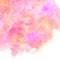 Pink and orange watercolor stains background with uneven edge