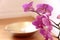 Pink Orchid and golden singing bowl