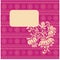 Pink oriental henna floral banner