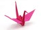Pink origami bird