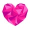 Pink origami heart