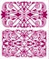 Pink ornate illustrations