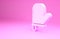 Pink Oven glove icon isolated on pink background. Kitchen potholder sign. Cooking glove. Minimalism concept. 3d