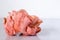 Pink Oyster Mushroom cluster on white