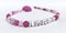 A pink pacifier chain for girls with name Lucia