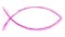 Pink painted ichthys sign