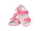 Pink pair of baby girl little shoes