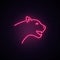 Pink panther neon sign.