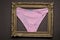 Pink panties in a wooden photo frame
