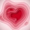 Pink paper layered heart shape