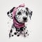 Pink Pastel Headband and Dalmatian Puppy: A Perfect Pair AI Generated