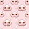 Pink pattern with pigs noses