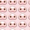 Pink pattern with pigs noses.