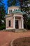 Pink Pavilion on island of Anti-Circe island of love in Sofiyivka park in Uman, Ukraine