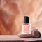 Pink or peachy nail polish or perfume. Generative AI