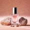 Pink or peachy nail polish or perfume. Generative AI