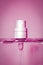 pink perfume bottle head detail