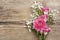 Pink persian buttercup flower, freesia flower