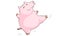 Pink pig happy dance cartoon