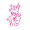 Pink Pig Snout with 2019 New Year Lettering. Isloated