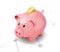 Pink piggy bank