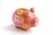 Pink piggy bank