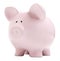 Pink piggy bank isolated