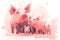 Pink pigs family