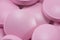 Pink pills close-up macro