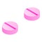Pink pills icon, isometric style