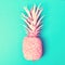 Pink pineapple on a blue background