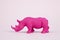 Pink pink pop plastic rhinoceros