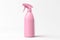 Pink plain spray bottle on white background