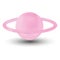 Pink planet Saturn vextror eps10. Saturn Planet universe object icon.