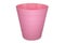 Pink plastic empty wastebasket