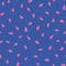 Pink plums seamless vector pattern