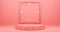 pink podium with hearts and square ring. Valentine\\\'s Day,