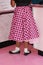 Pink polka dotted poodle skirt