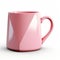 Pink Polygonal Coffee Cup - Photorealistic 3d Model