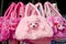 Pink poodle bags