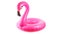 Pink pool. Inflatable flamingo for summer beach isolated on white background. Pool float party