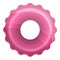 Pink pool ring icon, cartoon style