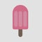 Pink Popsicle Icon Vector Illustration