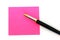 Pink post it