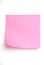 Pink post it note isolated on white