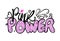 Pink Power Colorful Graffiti Vector Illustration
