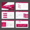 Pink presentation templates Infographic elements flat design set for brochure flyer leaflet marketing