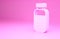 Pink Printer ink bottle icon isolated on pink background. Minimalism concept. 3d illustration 3D render