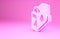 Pink Printer ink cartridge icon isolated on pink background. Minimalism concept. 3d illustration 3D render