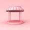 Pink product podium pavilion kiosk shop display stand or exhibition booth store with pink striped awning dome